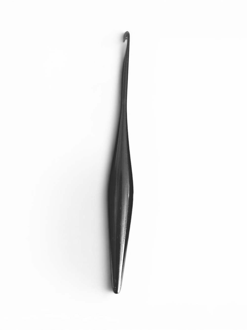 Sleek Black Fiber Art Hook — Minimal Wall Accent